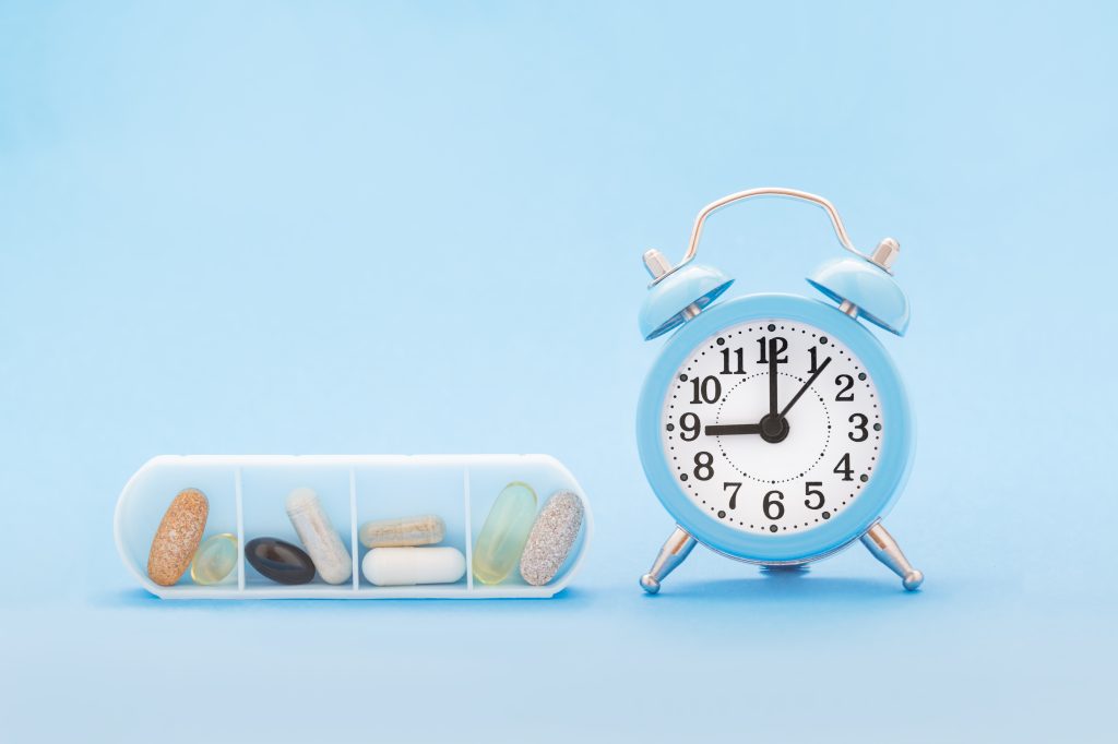 Clock and pills