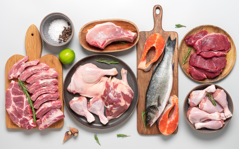 Assorted meats