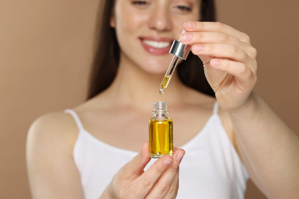 Woman with oil