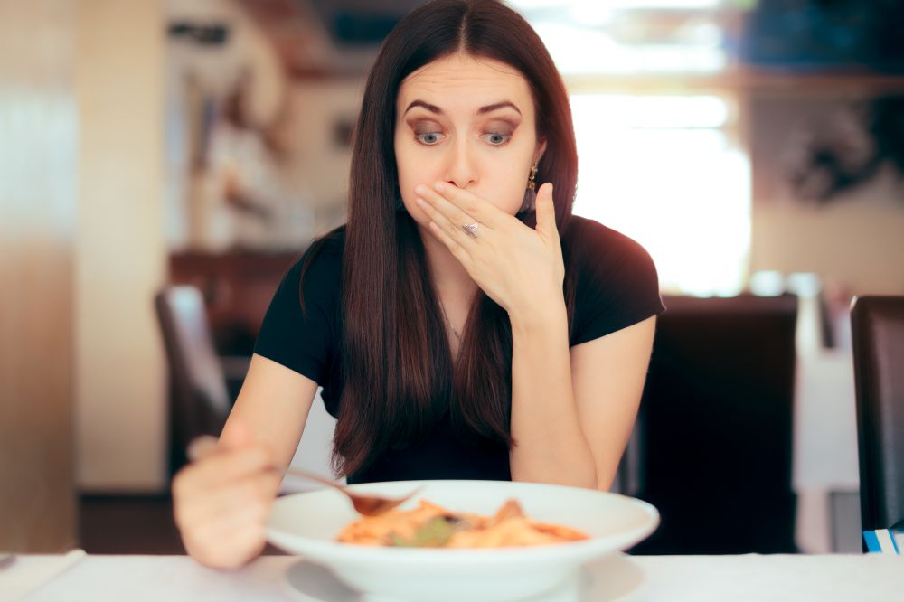 Woman with food poisoning