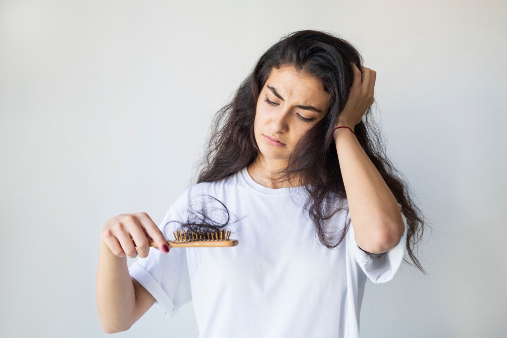 Woman with hair problems