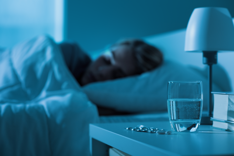 Woman sleeping in bed