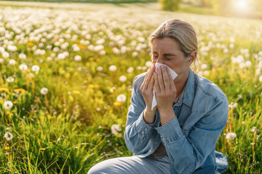 Women with seasonal allergies