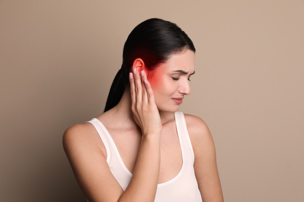 Woman with ear pain&nbsp;
