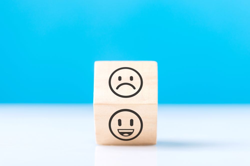Sad face concept
