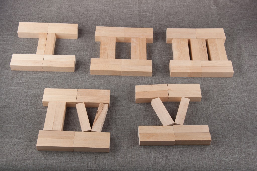 Roman numerals with building blocks
