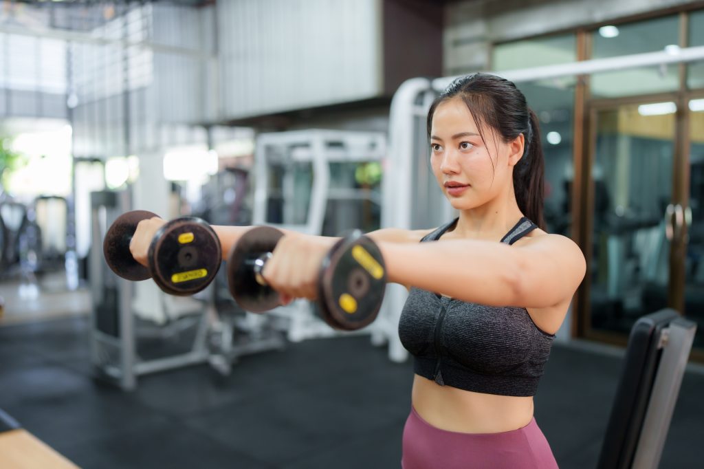 Woman weightlifting