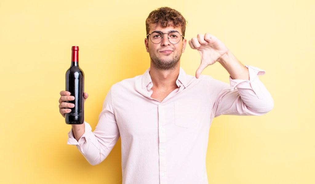 Thumbs down to alcohol
