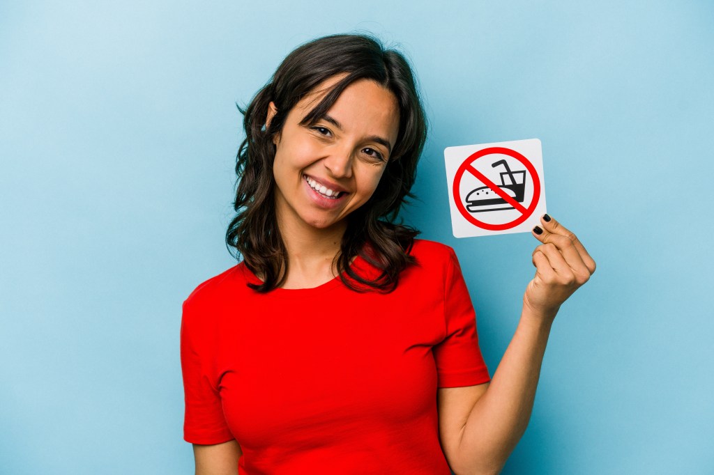 No eating or drinking sign