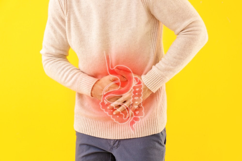 Man with digestive issues