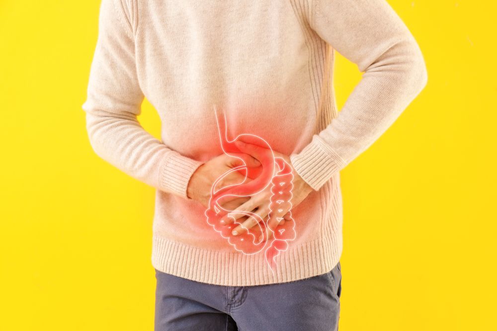 Man with digestive issues