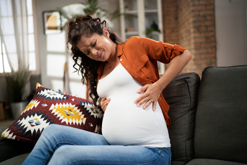 Pregnant woman in pain