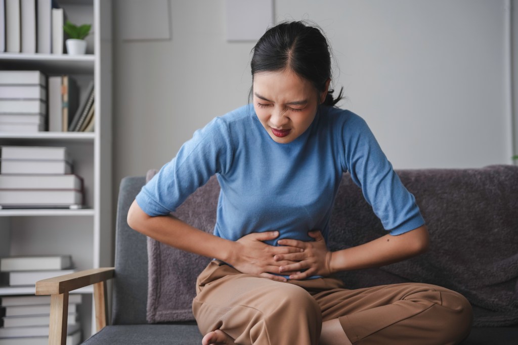 Woman with abdominal pain