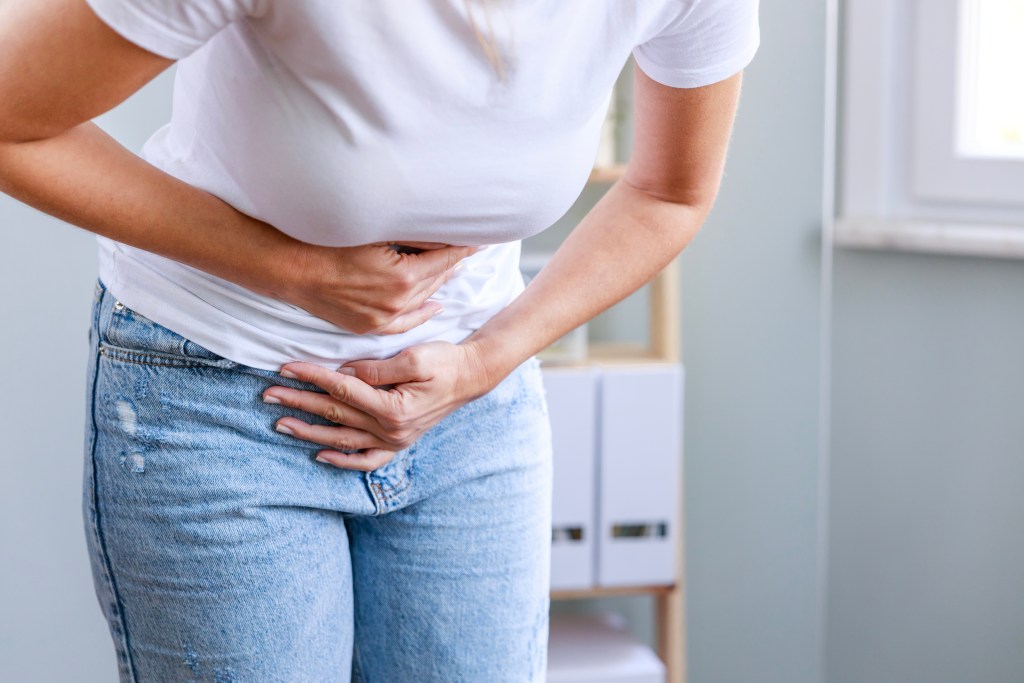 Woman with painful bloating