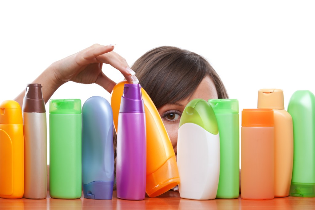 Different shampoo bottles