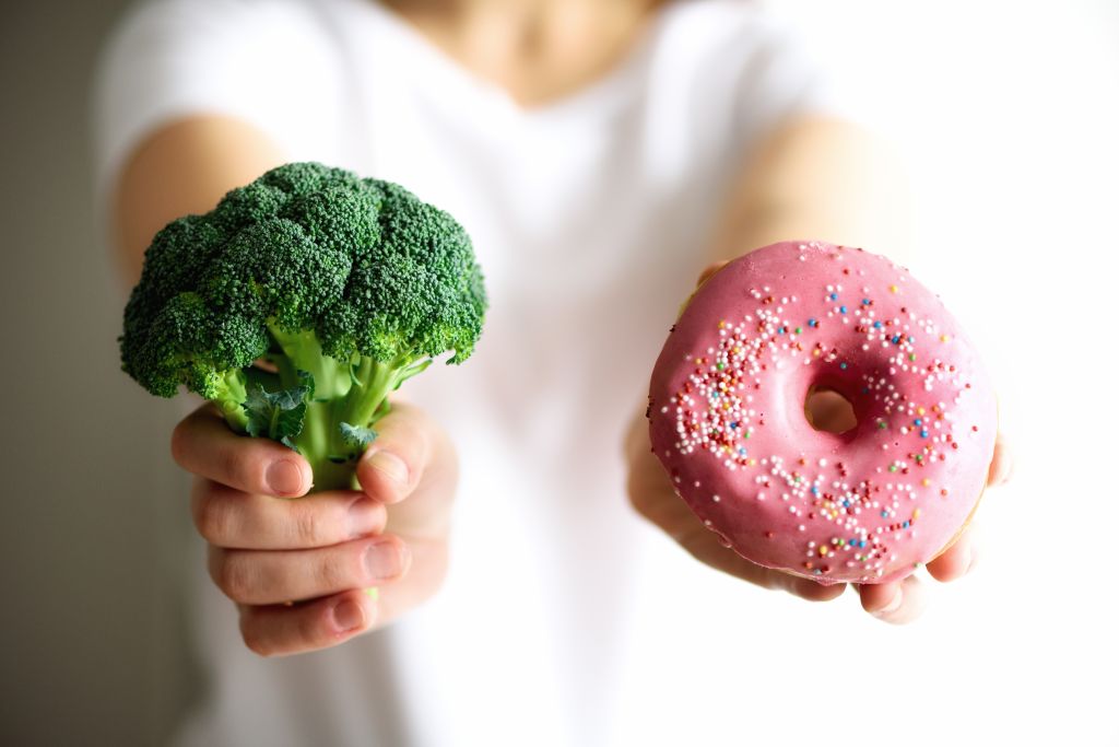 Choosing healthy over junk food