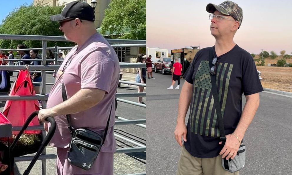 Before and after image of Ron Benton