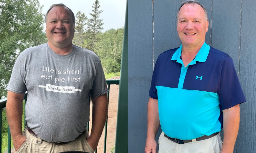 Before and after image of Mike Pulvemacher