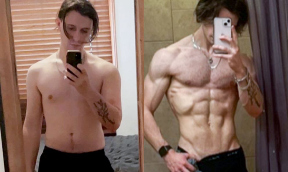 Before and after image of Eric