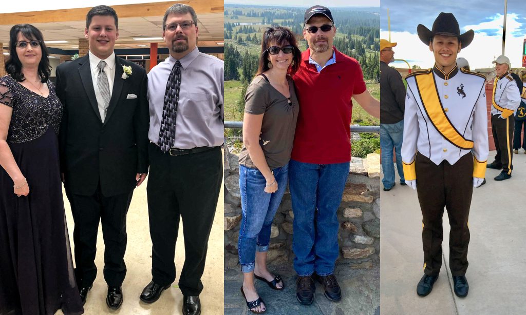 Before and after image of Kristin Kelton's family