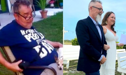Before and after image of Harry Mitchell