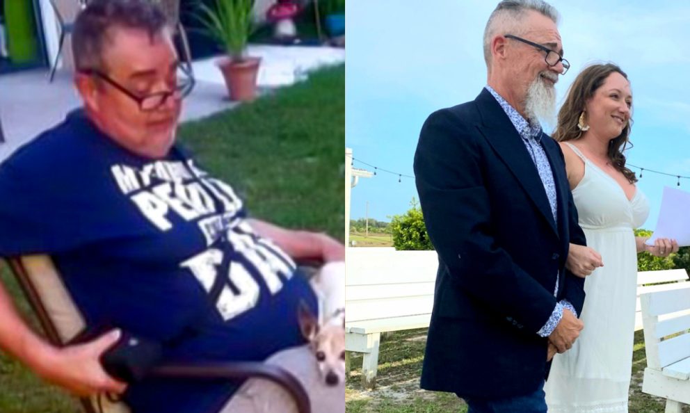 Before and after image of Harry Mitchell
