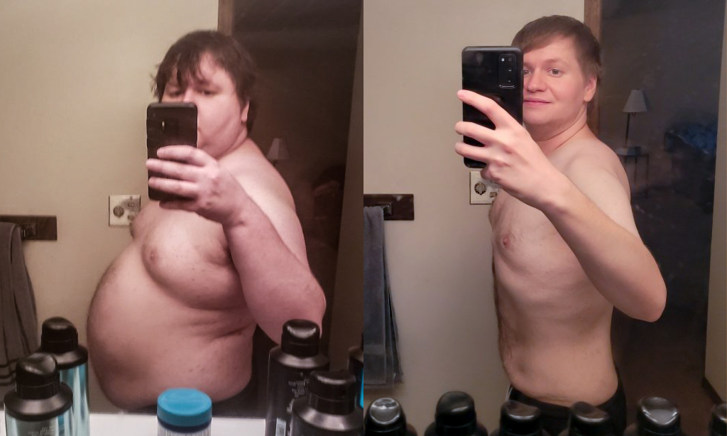 Before and after image of Adam McConnell