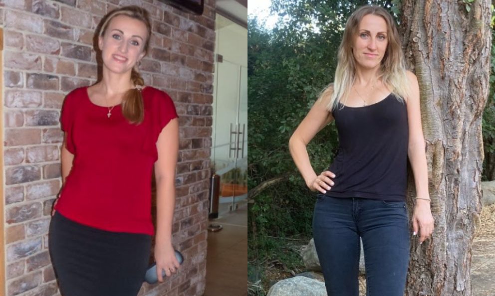 Before and after image of Irina Evangelou