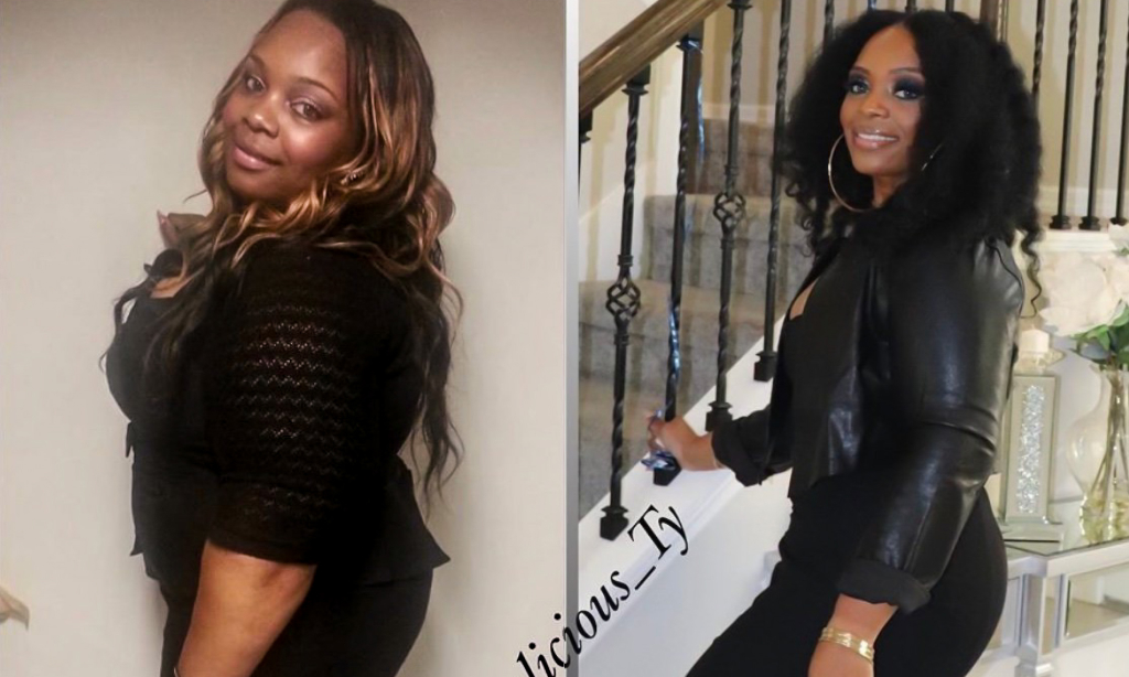 Before and after image of Tynisha