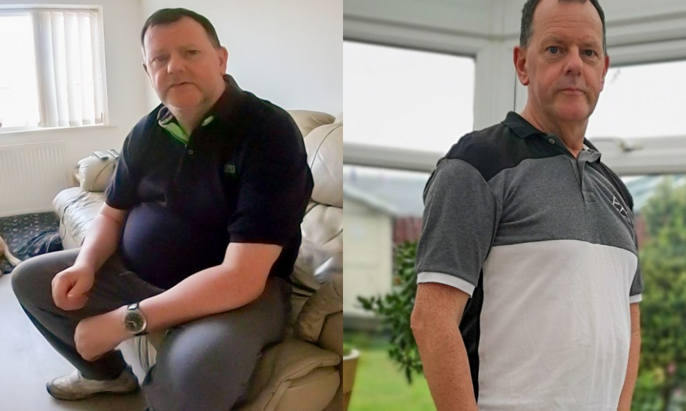 Before and after image of Stephen Wilson