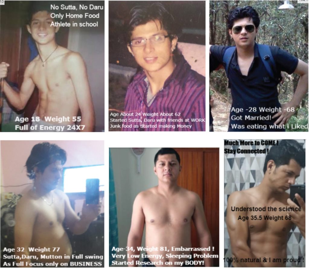 Before and after sequence of Rohit Sati