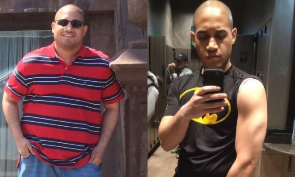 Before and after image of Julio Hernandez