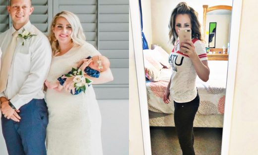 Before and after image of Katie Jones