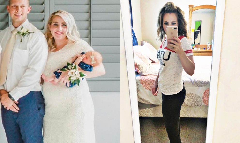Before and after image of Katie Jones
