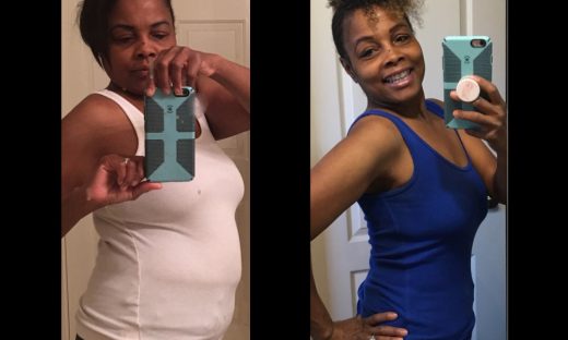 Before and after image of Rosemarie Hilton