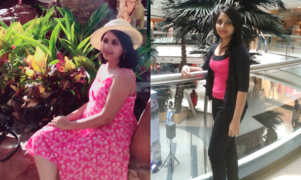 Before and after image of Sreeja Ram