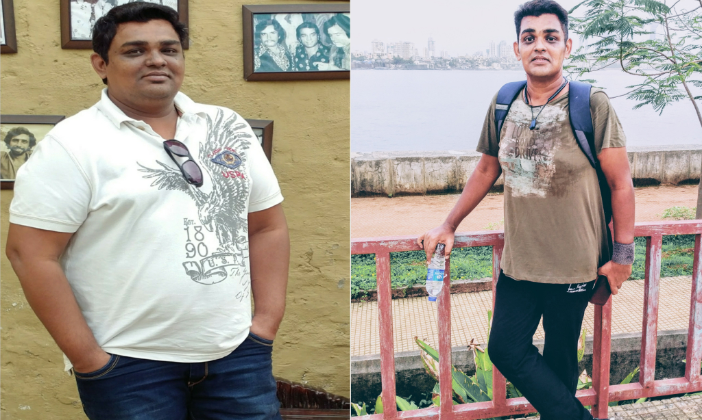 Before and after image of Sadikk Shaikh
