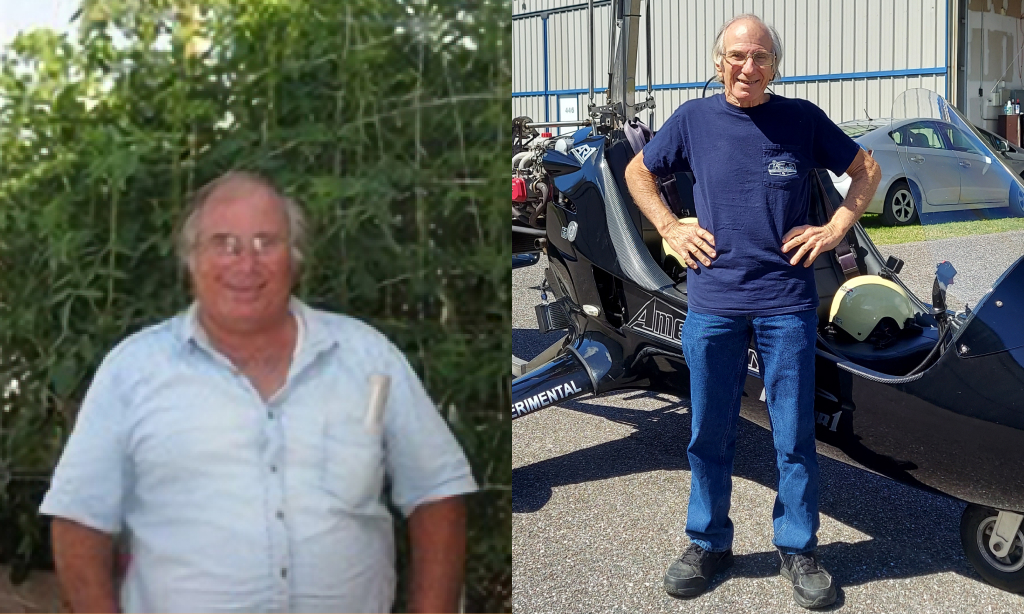 Before and after image of Joseph Golisano