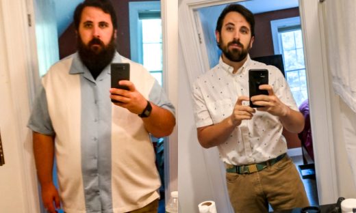 Before and after image of Joe