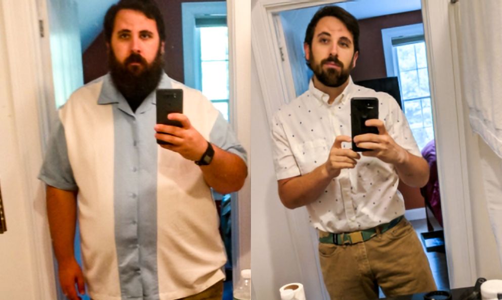 Before and after image of Joe