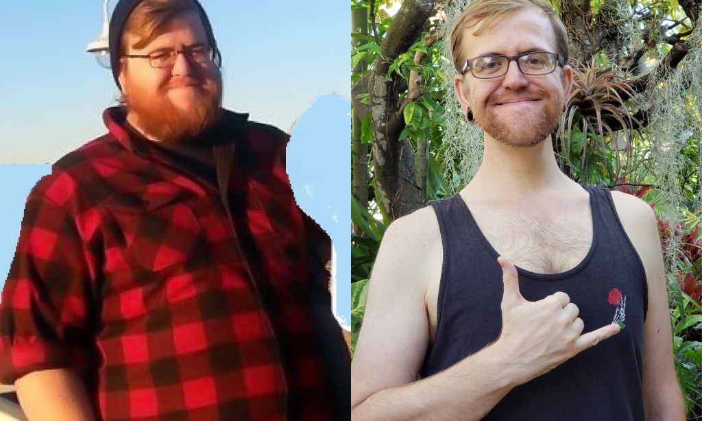 Before and after image of Alex Miller