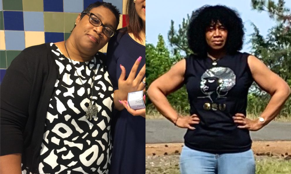 Before and after image of Natasha Bagley