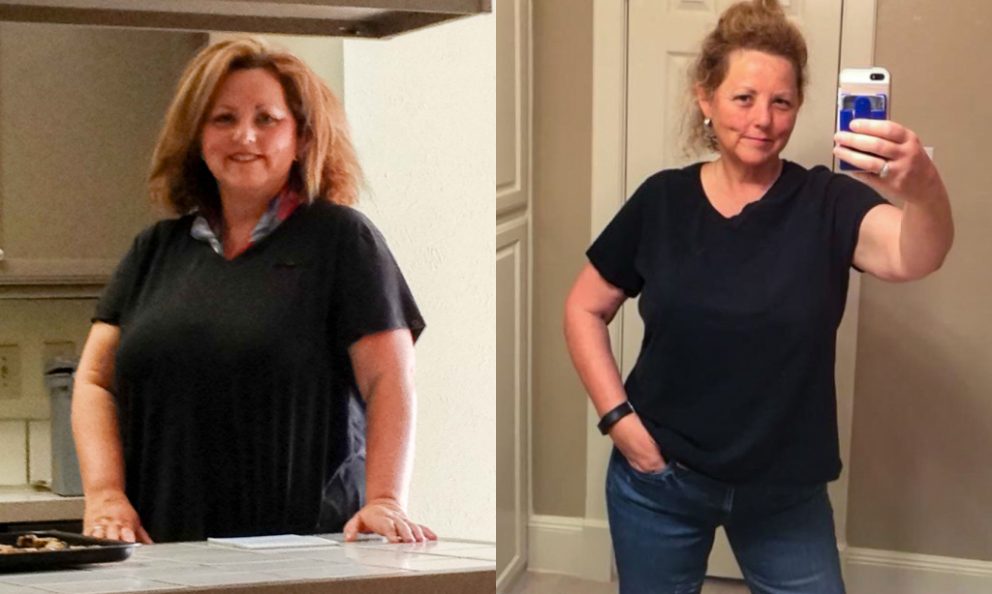Before and after image of Maureen