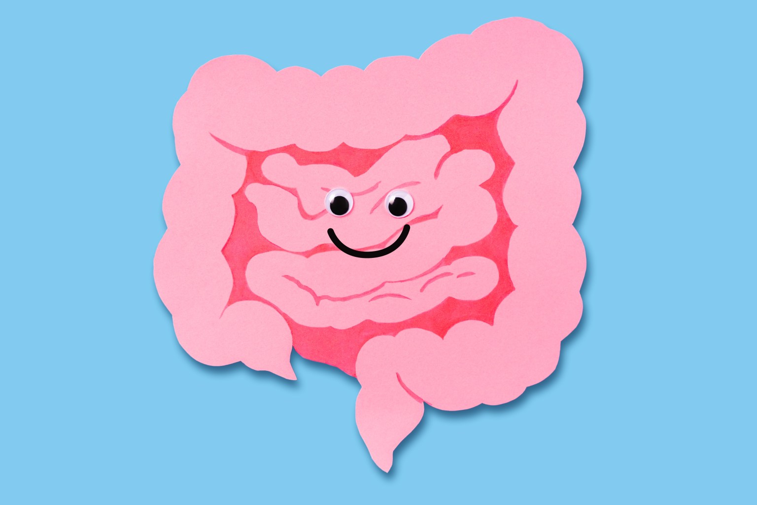 Healthy gut smiley face