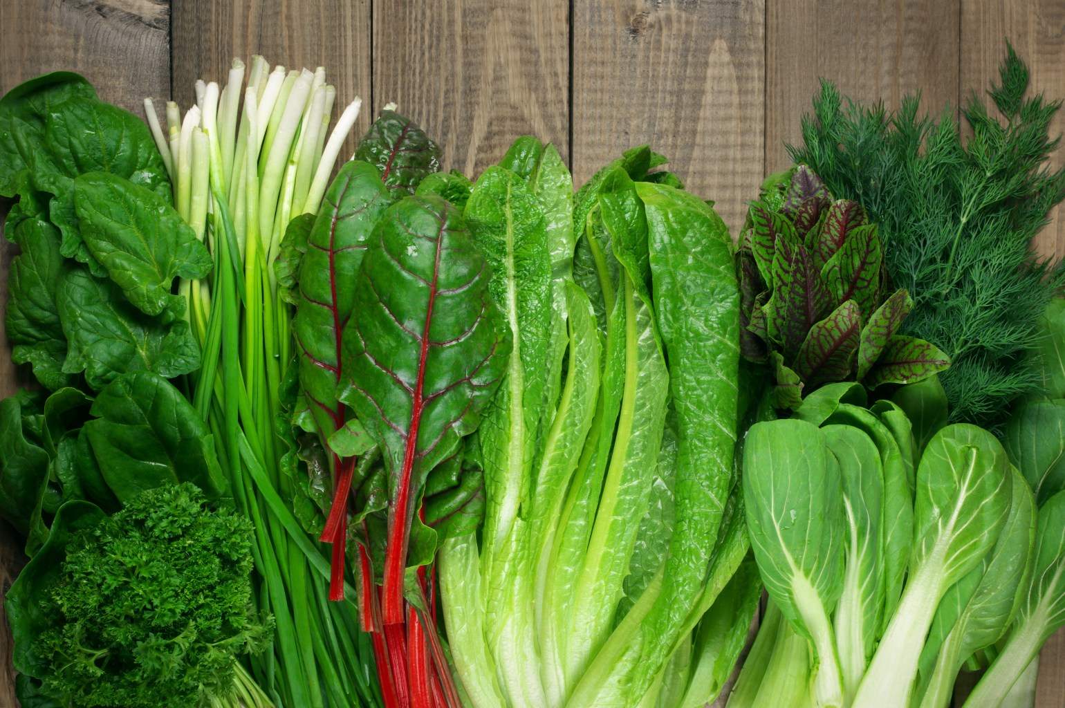 Green leafy vegetables 