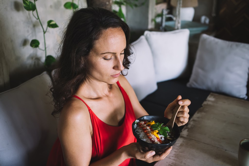 Mindful eating concept