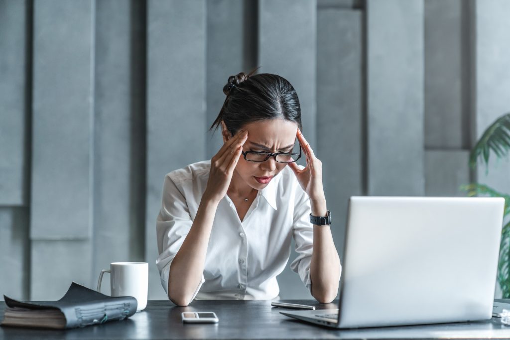 Stressed woman