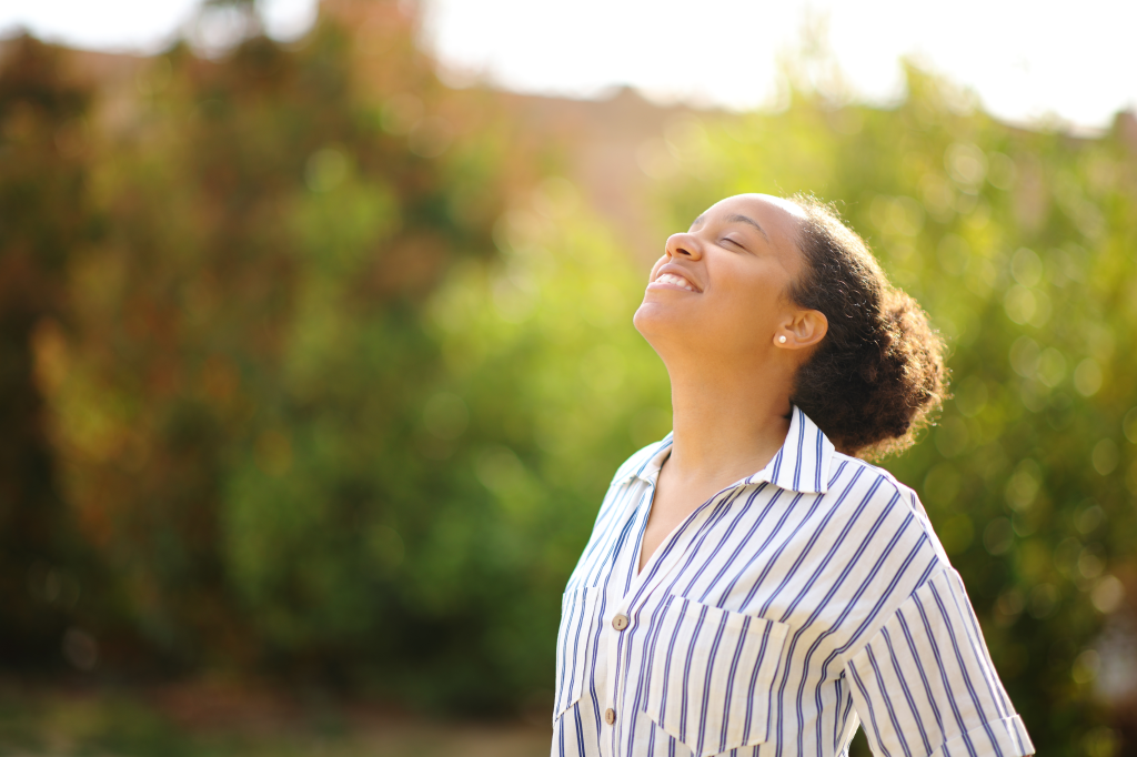 Happy women in nature