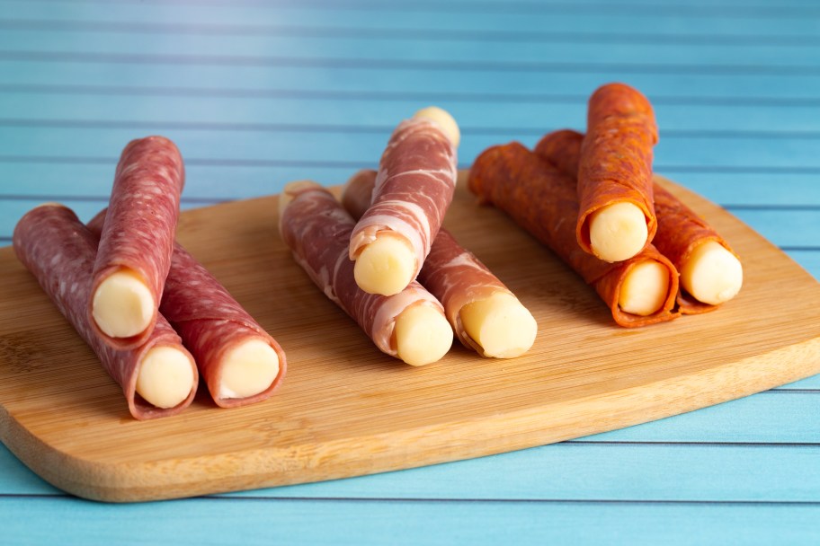 Keto Salami and Cheese Sticks
