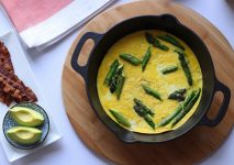 Asparagus and bacon frittata